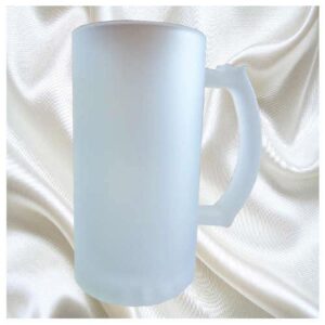 Opálosított üveg söröskorsó